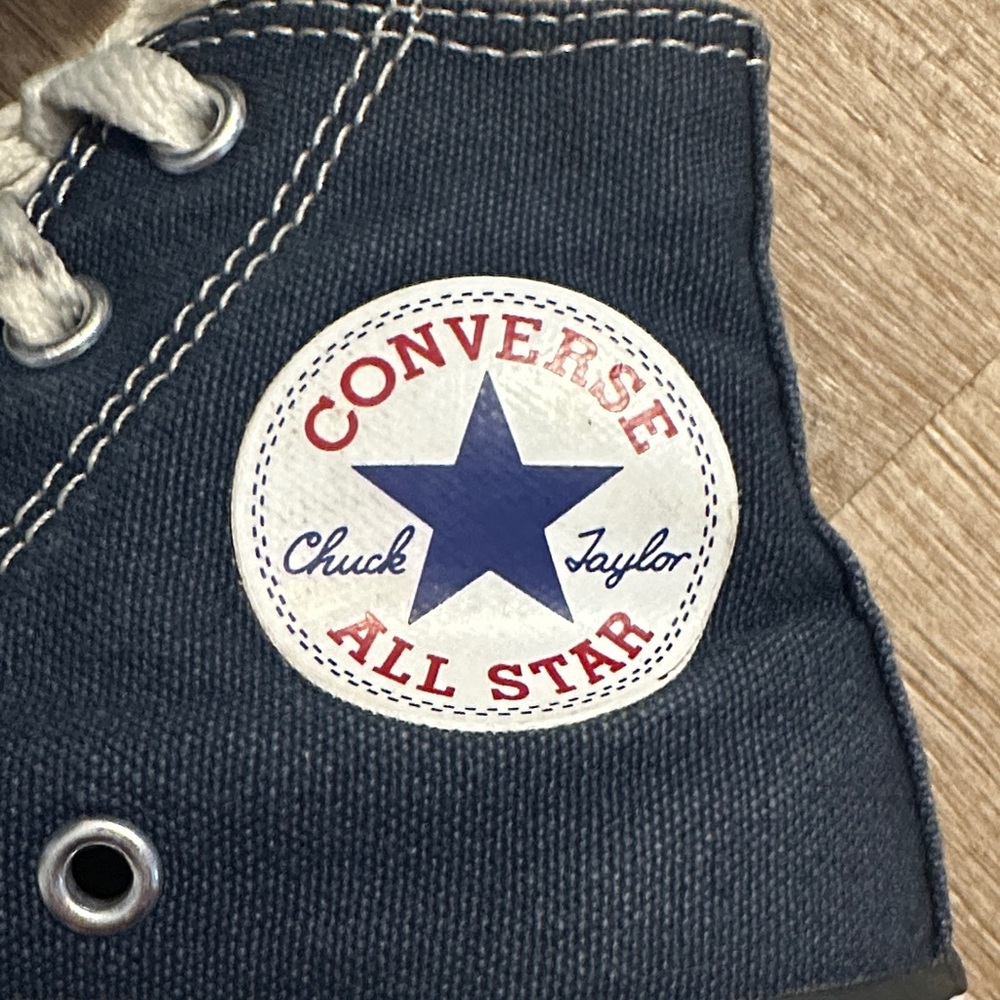 Converse Kids High-Top Sneakers - Dark Blue and White - Picture 2 of 6